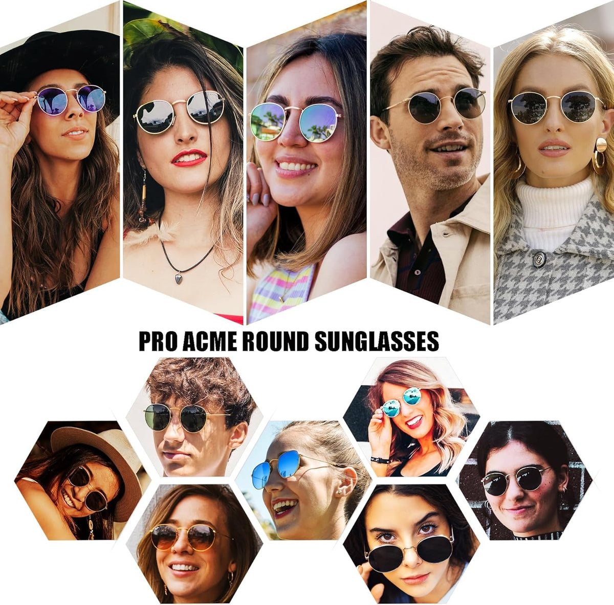 Small round Metal Polarized Sunglasses for Women Retro Designer Style