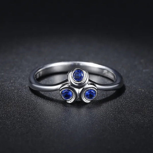 Zora Sapphire Kokiri Emerald Goron Ruby Spiritual Stones 925 Sterling Silver Wedding Engagemen Stackable Ring