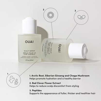 Scalp Serum - Balancing Hair Serum with Red Clover Extract, Siberian Ginseng and Peptides for Thicker and Fuller-Looking Hair - Paraben, Phthalate and Sulfate Free Scalp Care (2 Fl Oz)