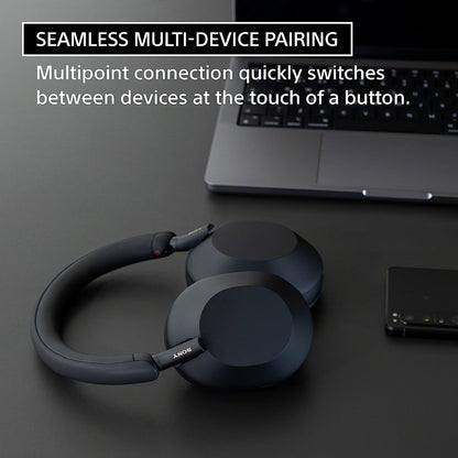 WH-1000XM5 the Best Wireless Noise Canceling Headphones, Auto NC Optimizer, 30-Hour Battery, Alexa Voice Control, Midnight Blue