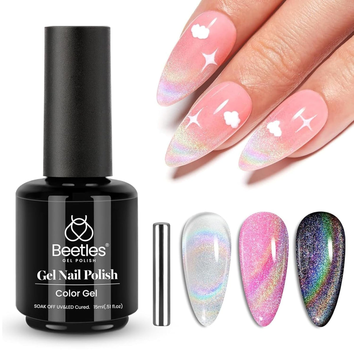 Beetles Neutral Gel Nail Polish 15ml Nude Pink Polish Set Pink Jelly Soak Off U V LED Nail Lamp Translucent Nail Art Gel