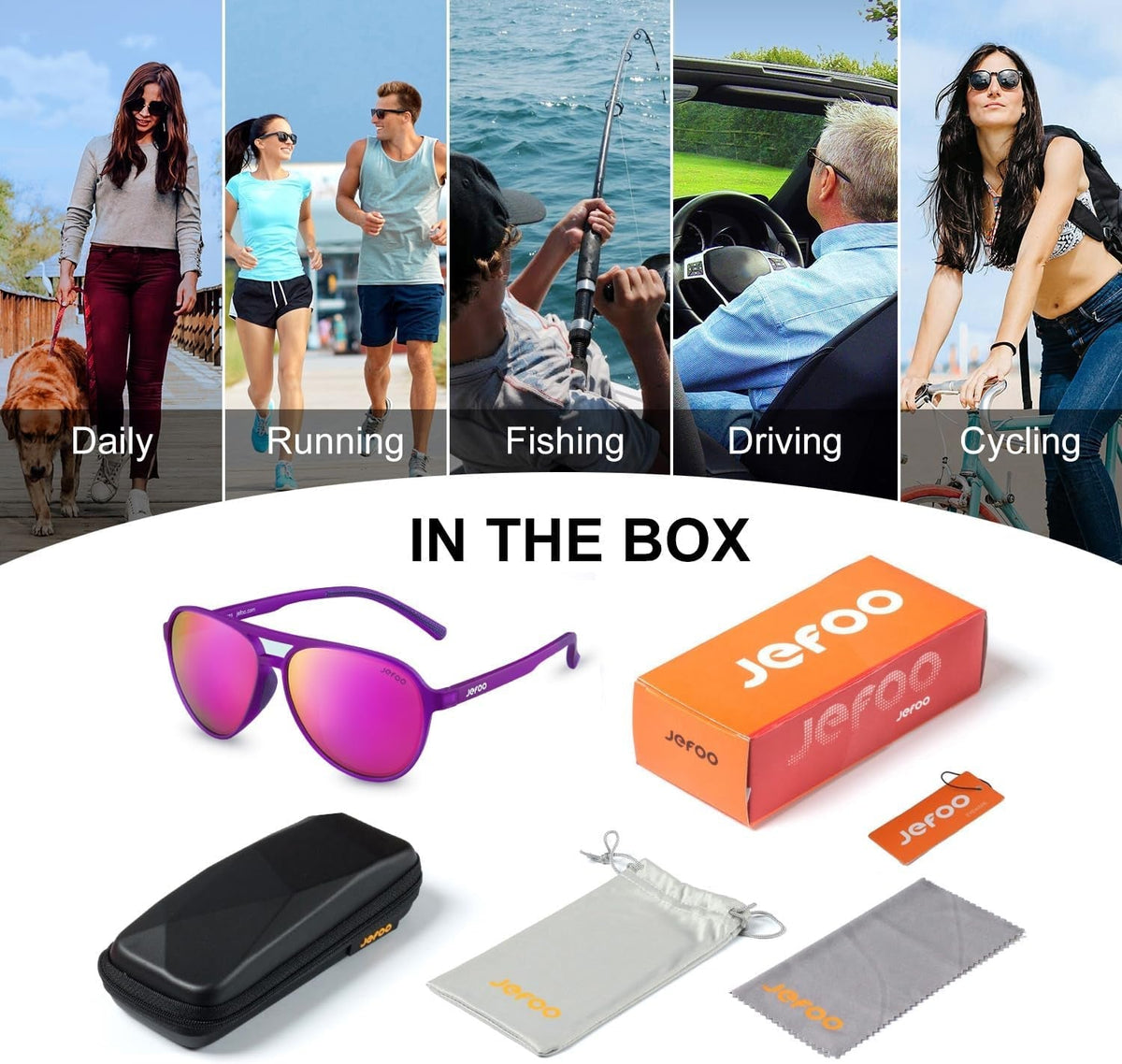 Polarized Aviator Sunglasses for Women Men Retro Trendy Sports Sunglasses for Outdoor UV400 Protection