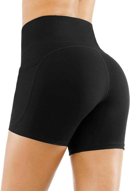 Women'S High Waist Workout Shorts Breathable Dolphin Split Elastic Lounge Yoga Shorts