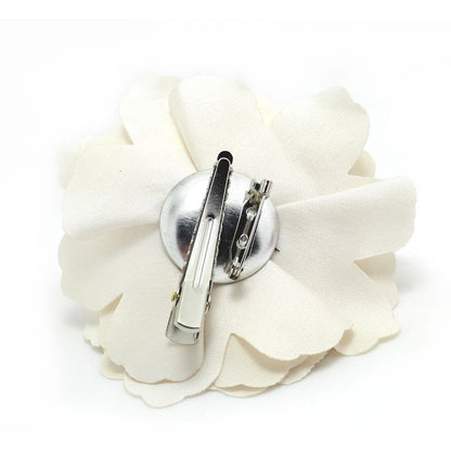 Camellias Flower Hair Clip and Brooch Pin 1 Pcs(Cream) (A74)