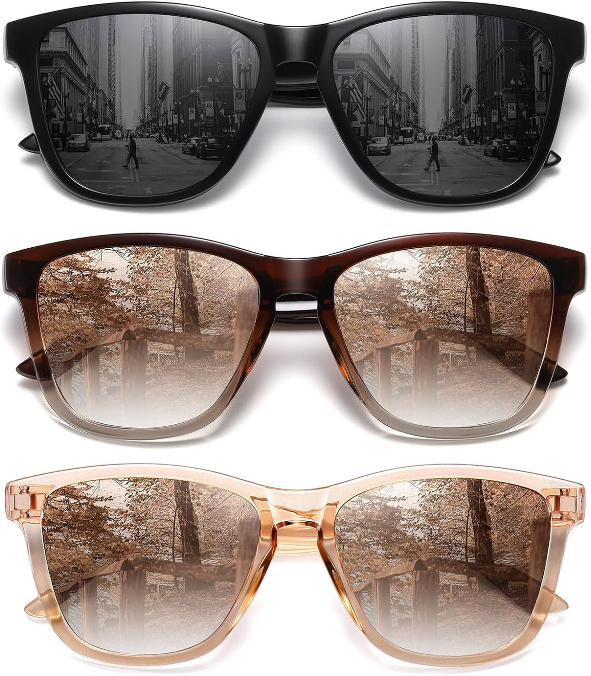 Polarized Sunglasses for Women Men Trendy Classic Retro Designer Style Fashion UV400 Protection