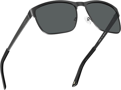 Metal Mens Sunglasses Polarized UV400 Protection for Driving Fishing Hiking Golf Everyday Use CA5225
