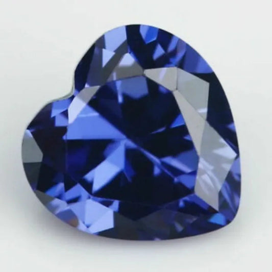 6X6mm AAAAA Blue Sapphire Gems 1.23ct Heart Faceted Cut VVS Loose Gemstone