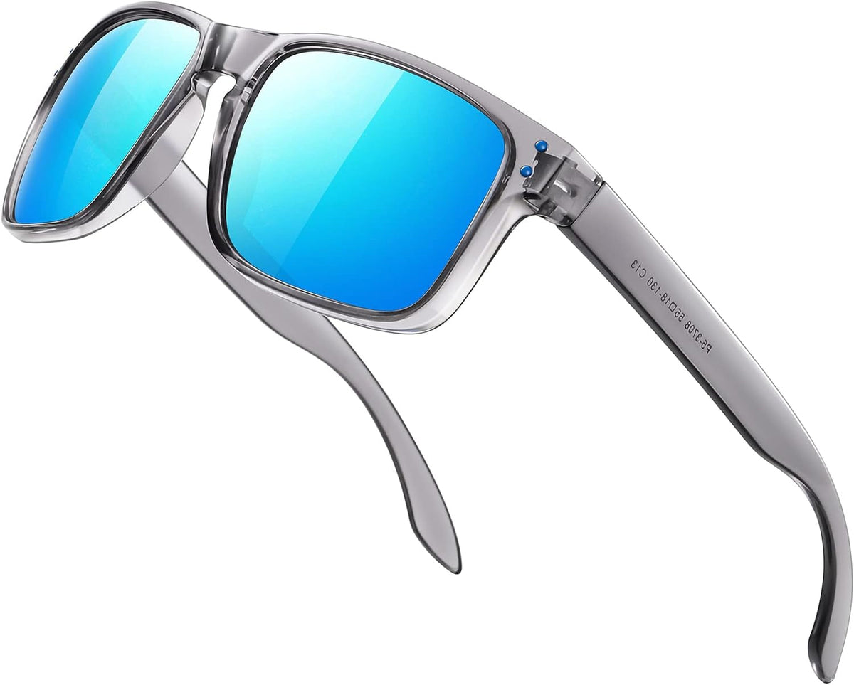 Polarized Sunglasses Men Womens - Retro Square Sun Glasses for Fishing Driving UV Protection