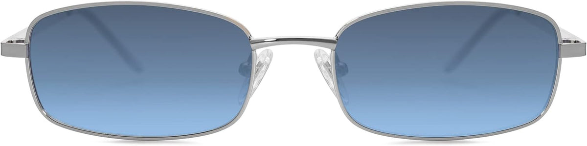 Small Y2k Narrow Rectangle Sunglasses Womens Mens Retro 80s 90s UV400 Sunnies SJ1187
