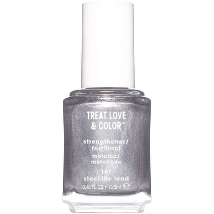 Treat Love & Color Nail Polish for Normal to Dry/Brittle Nails, Steel the Lead, 0.46 Fl. Oz.