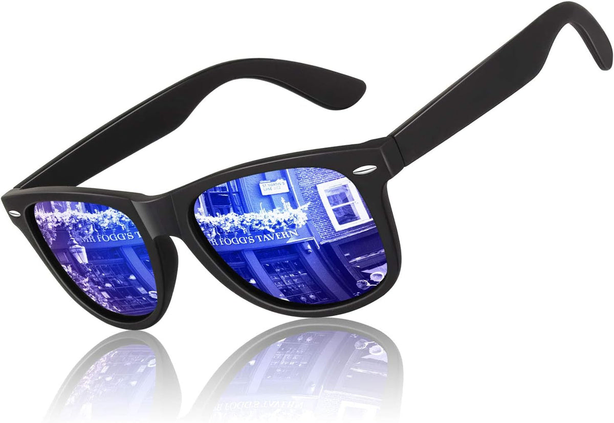 Polarized Sunglasses for Men Driving Sun glasses Shades 80's Retro Style Design Square