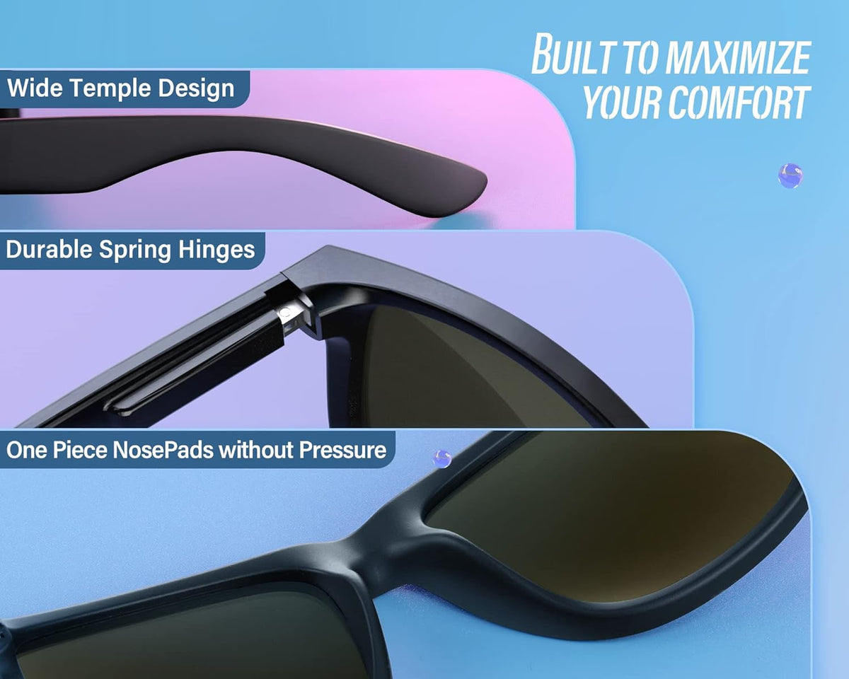 Polarized Sunglasses for Men Women Fashion Sunglasses UV400 Protection Lightweight