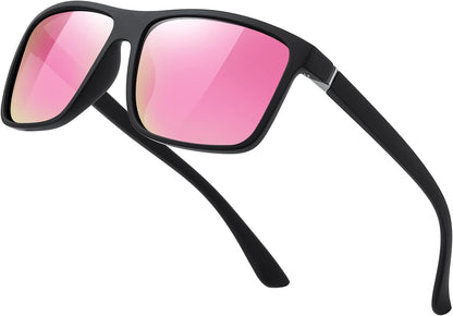 Sunglasses Men Polarized Sunglasses for Mens and Womens,Black Retro Sun Glasses Driving Fishing UV400 Protection