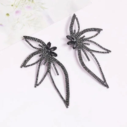 New Exaggerated Rhombus Glitter Crystal Diamond Earrings Creative Fashion Ladies Pendant Earrings Jewelry