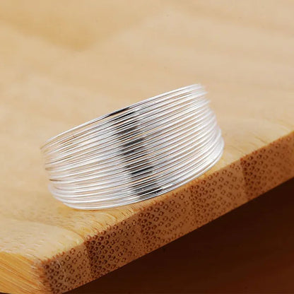 New 925 Sterling Silver Multi-line Rings for Women Adjustable Fashion Wedding Engagement Party Gifts Charm Jewelry