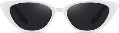 Retro Vintage Narrow Cat Eye Sunglasses for Women 90S Small Chic Style Trendy Sunnies UV400 Protection FZN7514