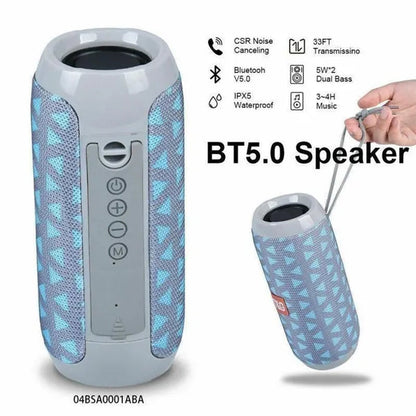 Bluetooth Speaker Outdoor Portable Waterproof Wireless Audio Multifunction Stereo Bass USB/TF/FM Radio Loud