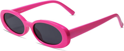 Polarized Retro Oval Sunglasses for Women and Men Small 90s Style VL9580
