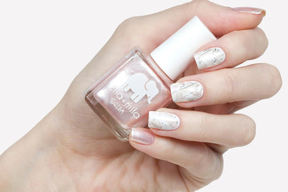 Dream Collection - My Fantasy Fast Drying Nail Polish - Pearly Pale Pink Vegan Nail Polish - Chip Resistant 17 Free Nail Polish with Metallic Finish