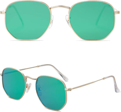 Square Polarized Sunglasses for Women Men Small Hexagonal Polygon Shades SJ1072
