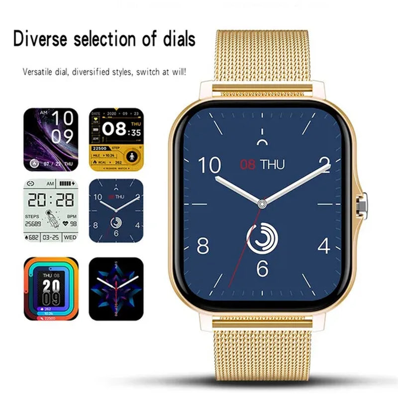 LIGE New Women Smart Watch Men 1.69" Color Screen Full touch Bluetooth Call Smart Bracelet Life Waterproof Fitness Tracker Ladies Health Bracelets Relogio Smartwatch+Gift