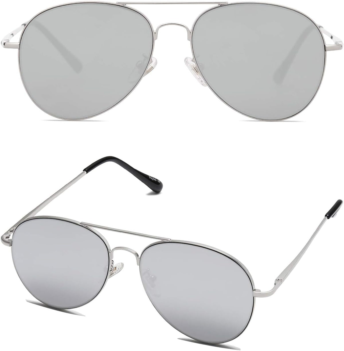 Classic Aviator Sunglasses for Women Men Metal Spring Hinges SJ1030