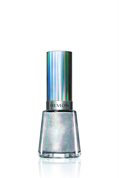 Nail Enamel, Chip Resistant Nail Polish, Glossy Shine Finish, in Black/Grey, 100 Hologasm, 0.5 Oz