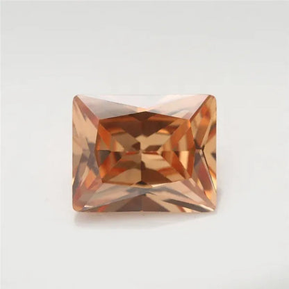 Unheated 10.00 Cts Natural Mined 10Mmx12Mm Sri-Lanka Champagne Sapphire Rectangle Cut VVS Gem