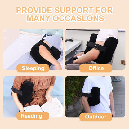 Post Shoulder Surgery Pillow for Shoulder Pain Relief Support Rotator Cuff Brace Pillow for Side Sleeper Comfortable Armpit Surgery Recovery Supplies for Sitting & Sleeping (Black)