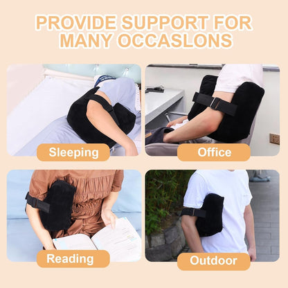 Post Shoulder Surgery Pillow for Shoulder Pain Relief Support Rotator Cuff Brace Pillow for Side Sleeper Comfortable Armpit Surgery Recovery Supplies for Sitting & Sleeping (Black)