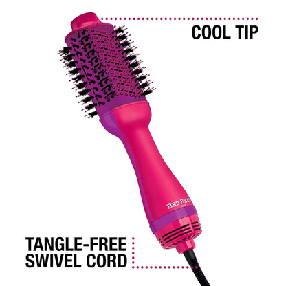 One Step Volumizer and Hair Dryer | Dry, Straighten, Texture, Style in One Step (Pink)