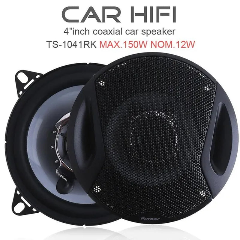 2Pcs 4 Inch 10Cm 150W Dual-Cone Car Coaxial Horn Audio Music Stereo Full Range Frequency Hifi Speakers Non-Destructive Installation