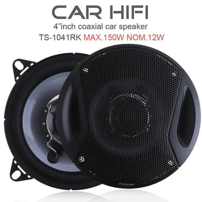 2Pcs 4 Inch 10Cm 150W Dual-Cone Car Coaxial Horn Audio Music Stereo Full Range Frequency Hifi Speakers Non-Destructive Installation