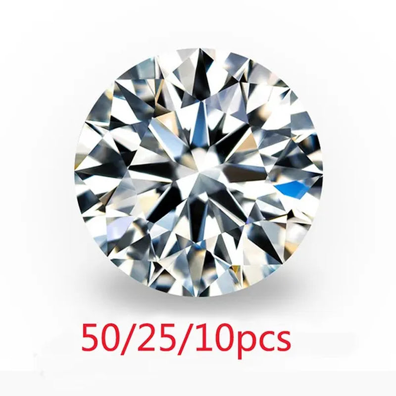 10Mm round Hearts Zircon 5A Stone Bare Stone Wholesale Artificial Gemstone Cubic Zirconia 10Pcs/25Pcs/50Pcs