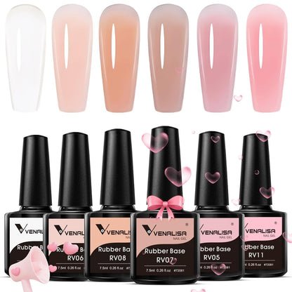 VENALISA Neon Gel Nail Polish Set- 6 Colors Gel Polish Hot Pink Bright Orange Neon Yellow Green Purple Red Gel Polish Kit, DIY Art Home Salon Gifts for Girls