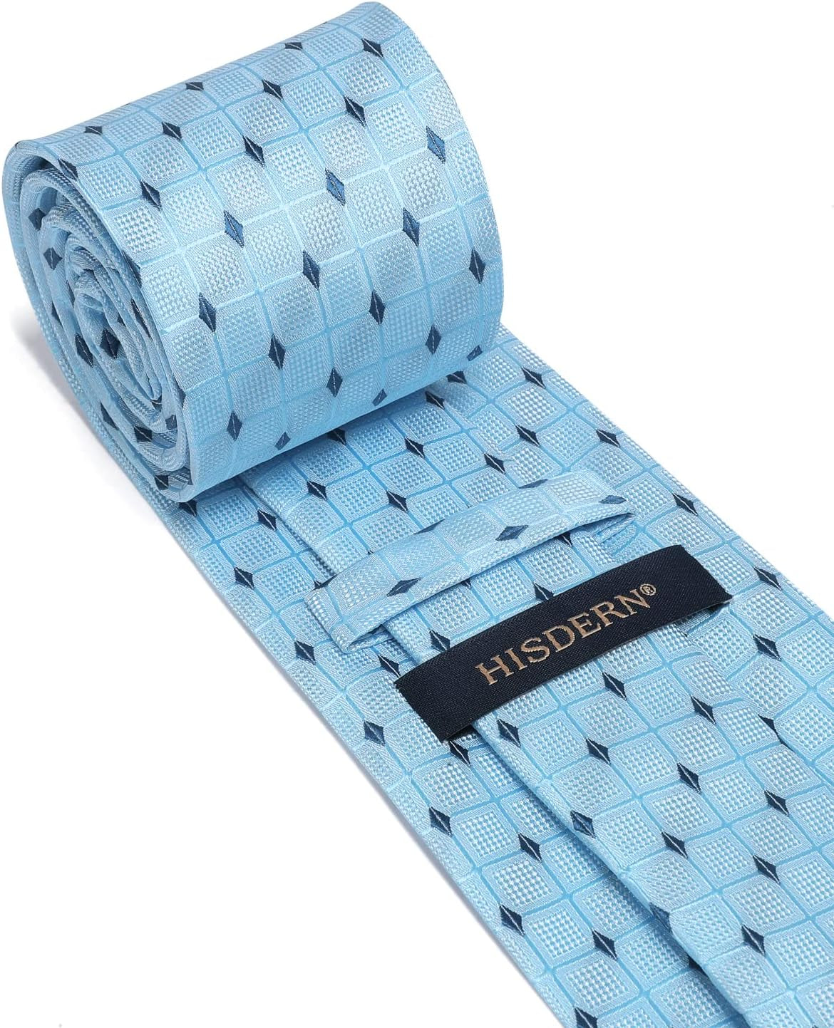 Mens Ties Plaid Tie and Pocket Square Set Classic Woven Formal Checkered Neckties & Handkerchief Wedding Party