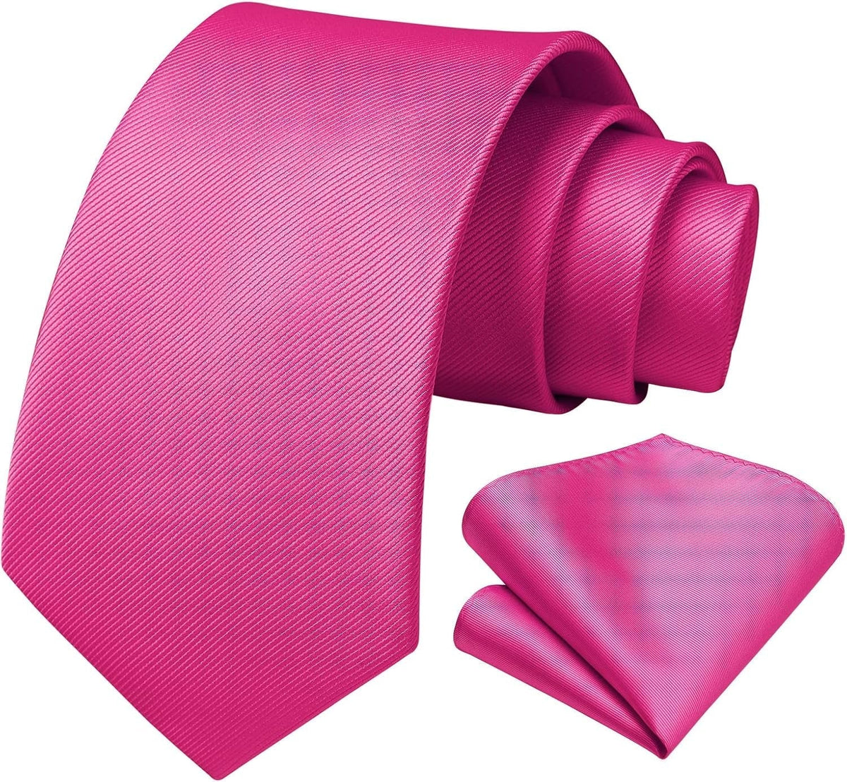 Mens Ties Solid Color Ties for Men Formal Necktie with Pocket Square Set Satin Silk Neck Tie Handkerchiefs Set