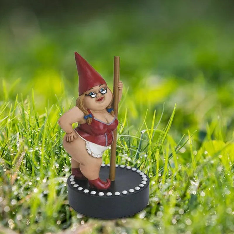 Garden Pole Dancing Gnome Resin Gnomes Statue Outdoor Decoration Sculpture Figurines Decorativas Home Decor Adornos Para Casa