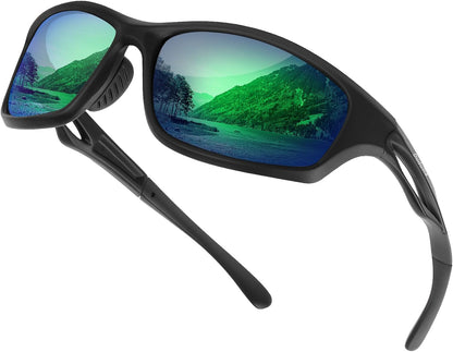 Polarized Sports Sunglasses for Men Women Running Cycling Fishing Golf Driving Shades Sun Glasses Tr90