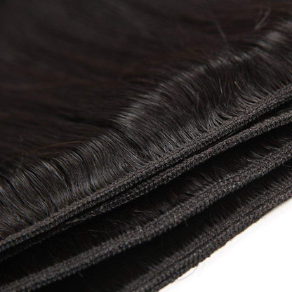 Human Hair Bundles Straight 10 12 14 16 Inch Brazilian Virgin Hair 4 Bundles Human Hair Straight 100% Unprocessed Straight Hair Bundles Weave Bundles Human Hair