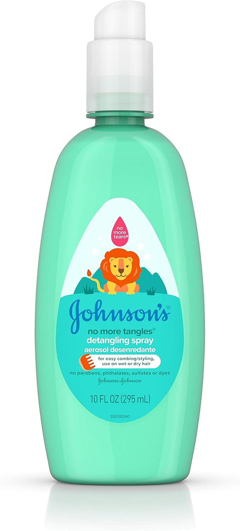 Johnson'S No More Tangles Toddler & Kids Detangling Spray to Unlock Knots in Hair, Hypoallergenic & Paraben-Free, No More Tears Tear-Free Formula for Wet or Dry Hair, 10 Fl. Oz