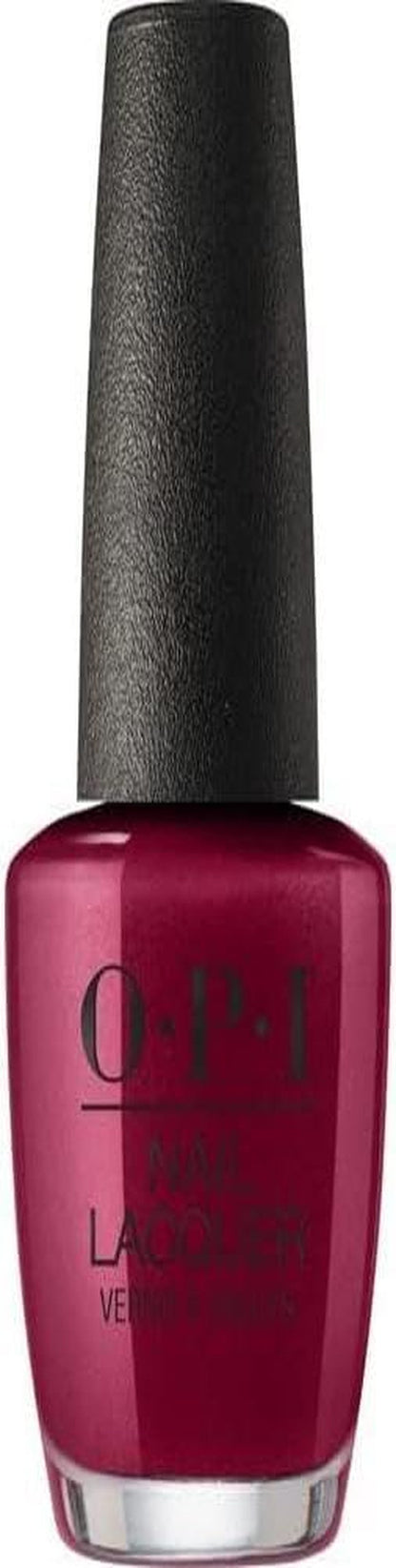 OPI Nail Lacquer, Bogotá Blackberry, Red Nail Polish, 0.5 fl oz