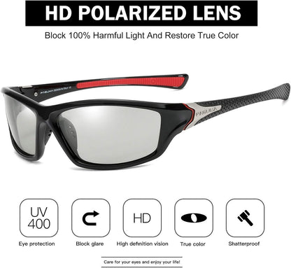 Sports Polarized Sunglasses for Men Cycling Driving Fishing UV400 Protection