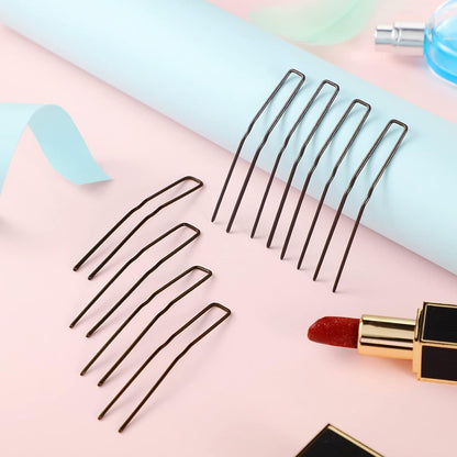 36 Count Hair Pins, 3 Inches Metal U Shaped Hair Styling Pins for Updo Bun, Ballet Buns Bobby Pins for Women Girls Ladies, Thick Curly Hair, Brown