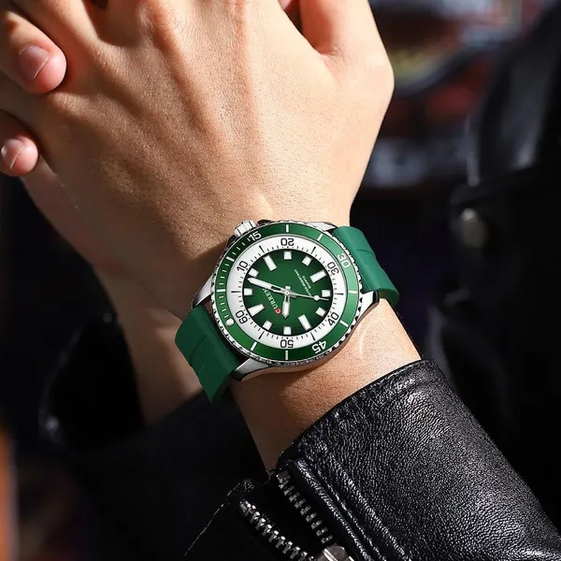 CURREN Watches For Men Luxury Silicone Strap Military Army Sports Watch Wristwatch Waterproof Luminous Male Clocks Relogio Masculino 8448