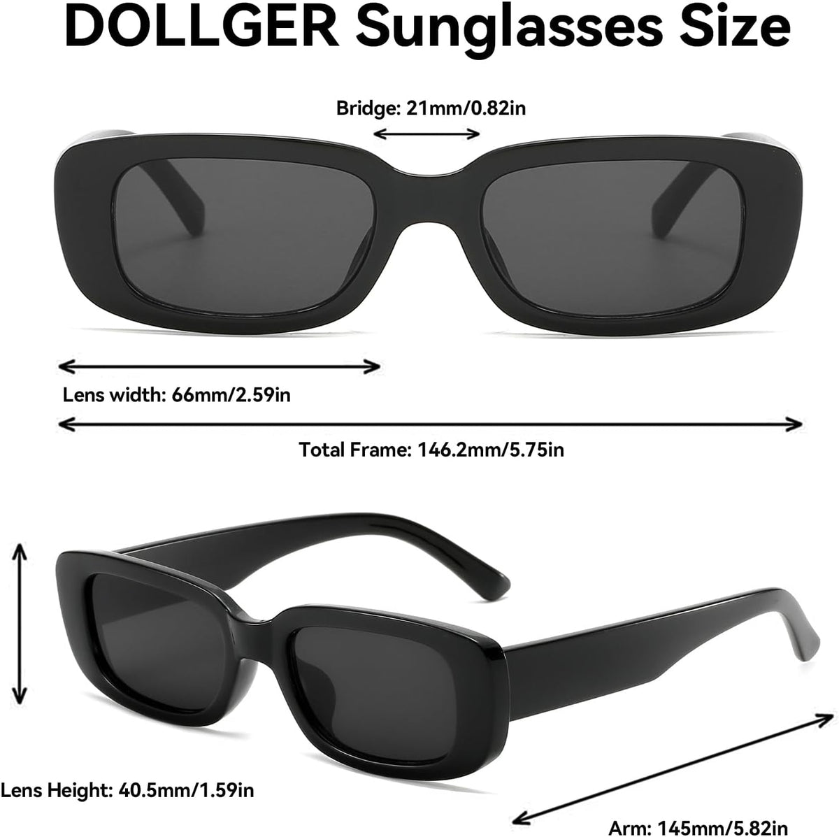 Rectangle Sunglasses for Women Men Trendy Retro Fashion Sunglasses UV 400 Protection Square Fram