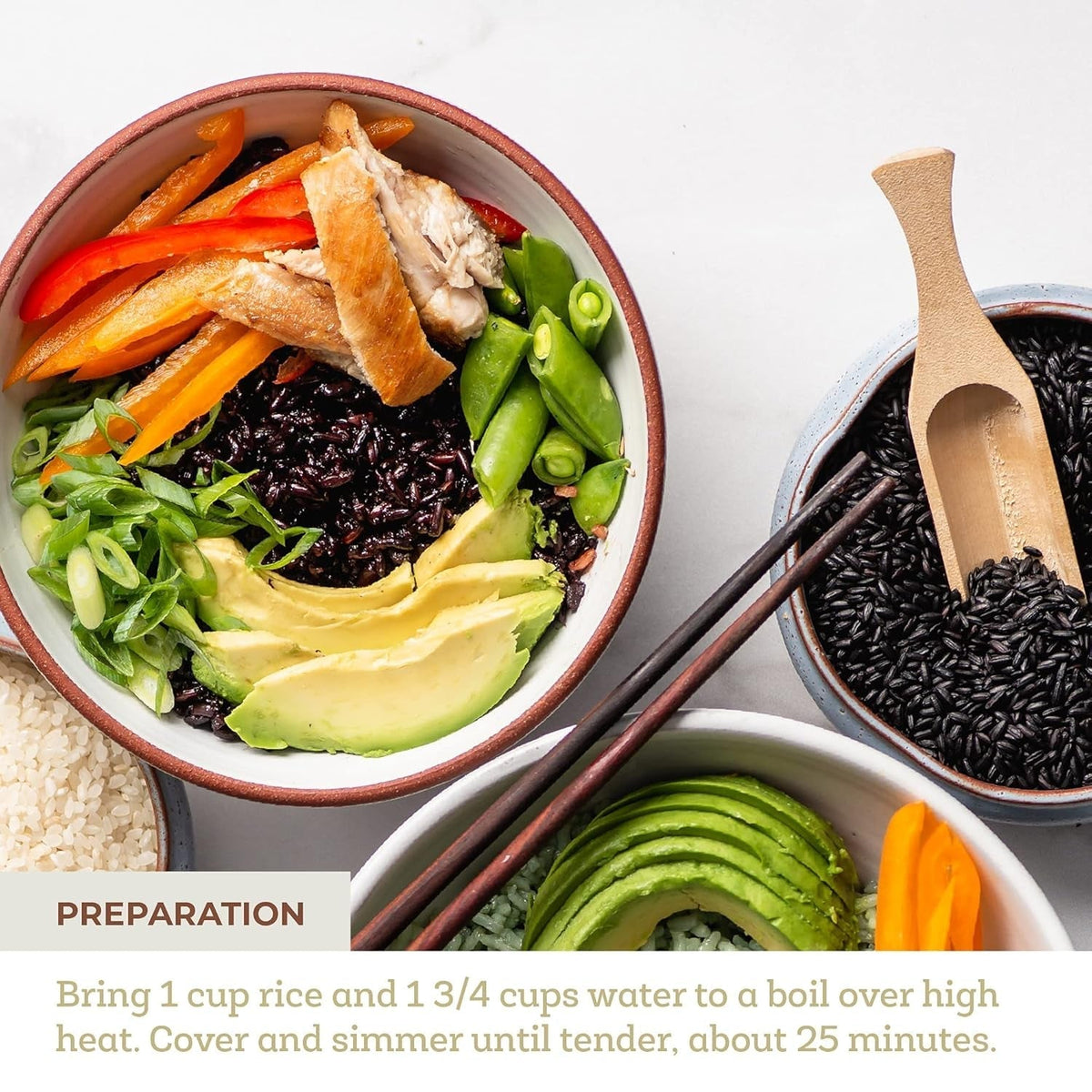 | Medium-Grain Chinese Black Rice | Organic, Healthy, Gluten-Free Grains | 1 Lb | Chef-Inspired Ingredients