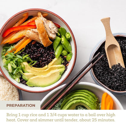 | Medium-Grain Chinese Black Rice | Organic, Healthy, Gluten-Free Grains | 1 Lb | Chef-Inspired Ingredients