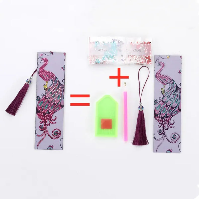 20 Types New Diy Leather Book Marks Special Shaped Diamond Painting Tassel Bookmarks Crafts Gifts For Christmas