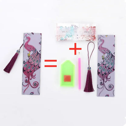 20 Types New Diy Leather Book Marks Special Shaped Diamond Painting Tassel Bookmarks Crafts Gifts For Christmas